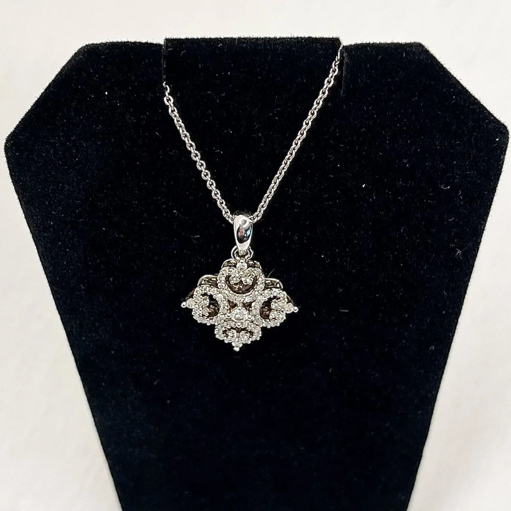 Sterling Silver Diamond Pendant Necklace (1/3 ct. tw.) - Picture 11 of 16